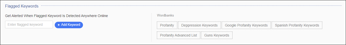 Alerting Conditions Flagged Keywords