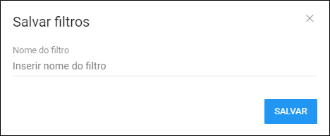 Janela Salvar filtros