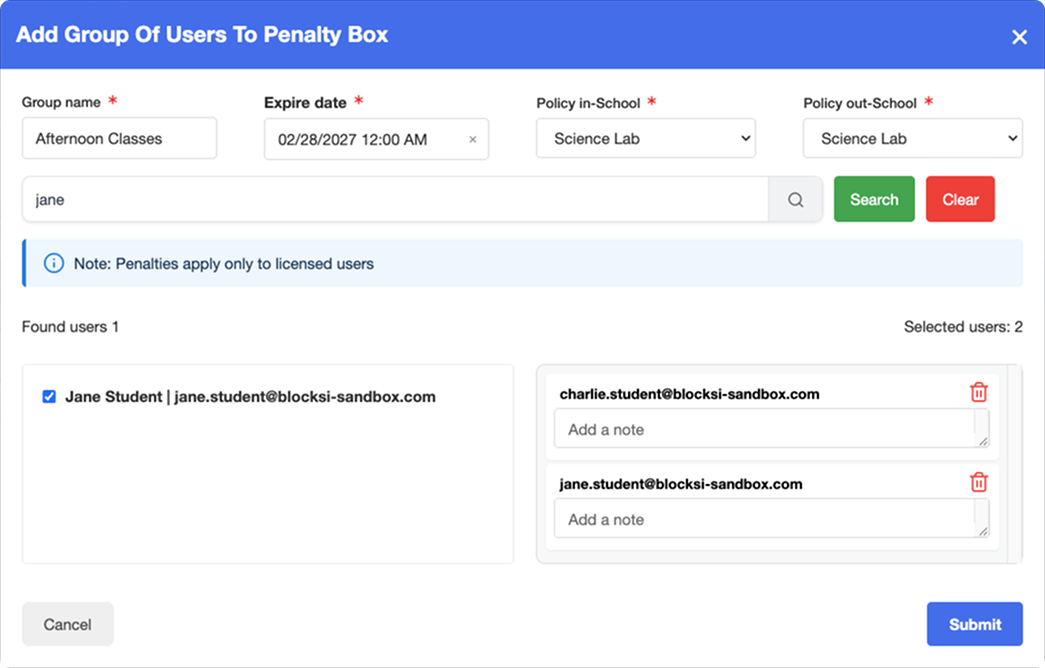 DD-Add_Group_of_Users_to_Penalty_Box_Filled_Out_Window.png Add Group of Users to Penalty Box Window