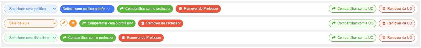 Seção de Política/Avaliação/Lista de Exceções