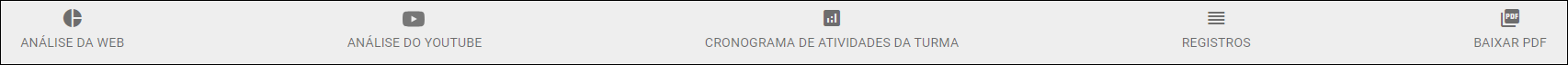 Opções de análise da Web