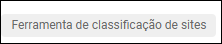 Botão da ferramenta de classificação do site