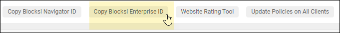 Botão Copiar ID do Blocksi Enterprise