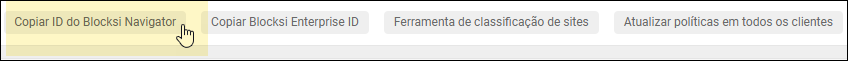 Console de administração do Google - Botão Copiar ID do Blocksi Navigator